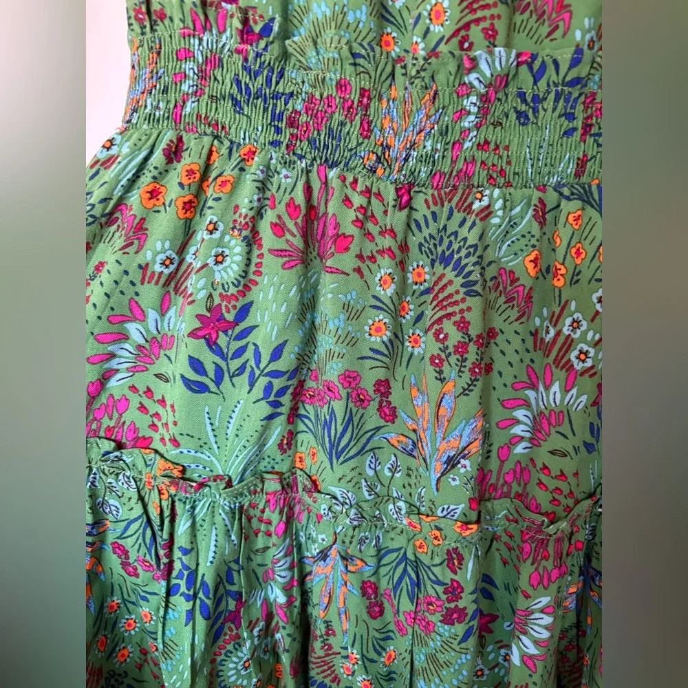 SUGARLIPS Floral Green Dress - Picture 3 of 4